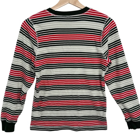 Pact Adult S Organic Cotton Flurry Striped Long Sleeve Pajama Set Christmas - Picture 7 of 11